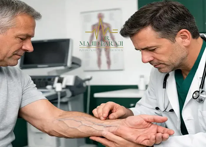 علت متورم شدن رگهای روی پا